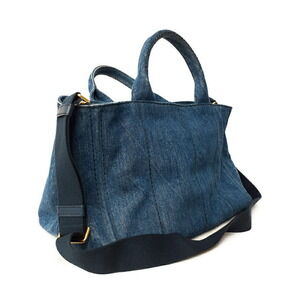 Prada Canapa Tote Denim Bag